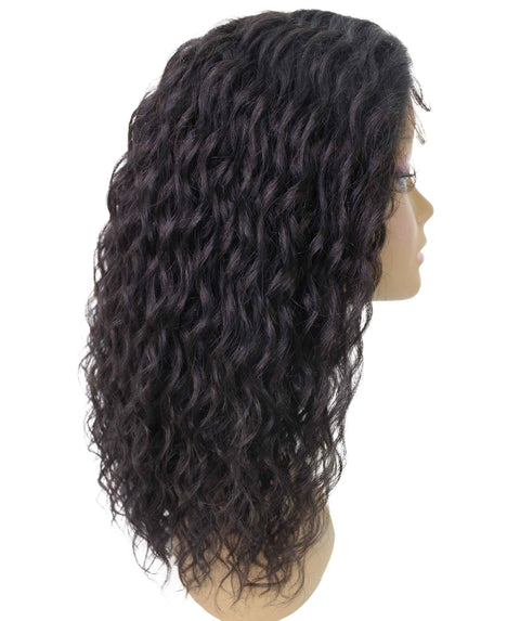 Sakina Natural Black Curly Lace Wig