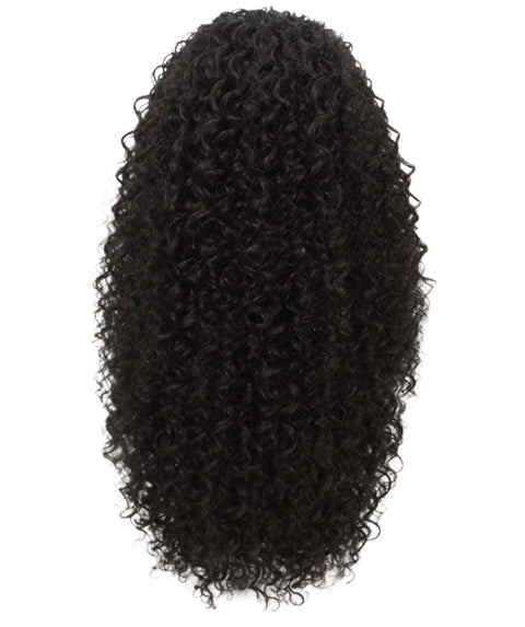 Isadora Dark Brown Flowing Curl Half Wig