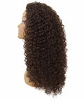 Isadora Medium Brown Flowing Curl Half Wig