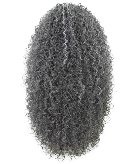 Isadora Ash Gray Flowing Curl Half Wig