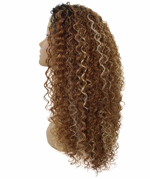 Isadora Black Blend Flowing Curl Half Wig