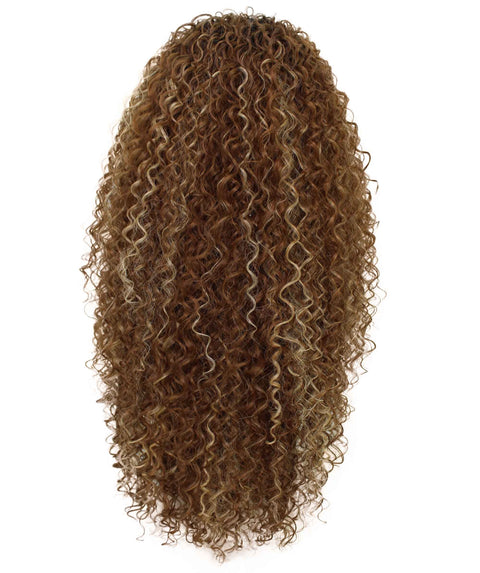 Isadora Black Blend Flowing Curl Half Wig