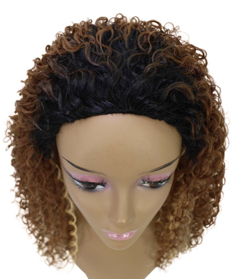 Isadora Black Blend Flowing Curl Half Wig