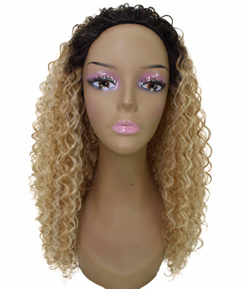 Isadora Brown Blend Flowing Curl Half Wig
