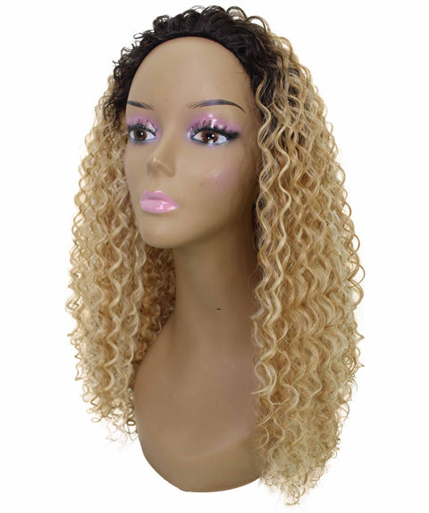 Isadora Brown Blend Flowing Curl Half Wig