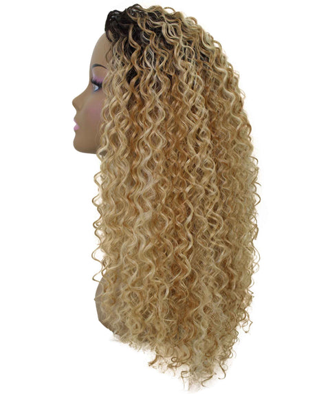 Isadora Brown Blend Flowing Curl Half Wig