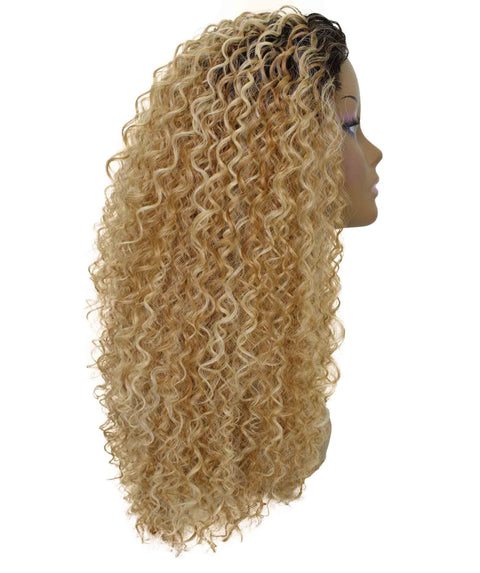 Isadora Brown Blend Flowing Curl Half Wig