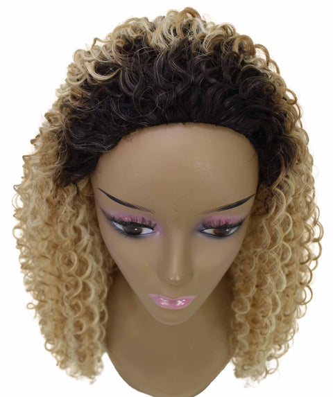 Isadora Brown Blend Flowing Curl Half Wig
