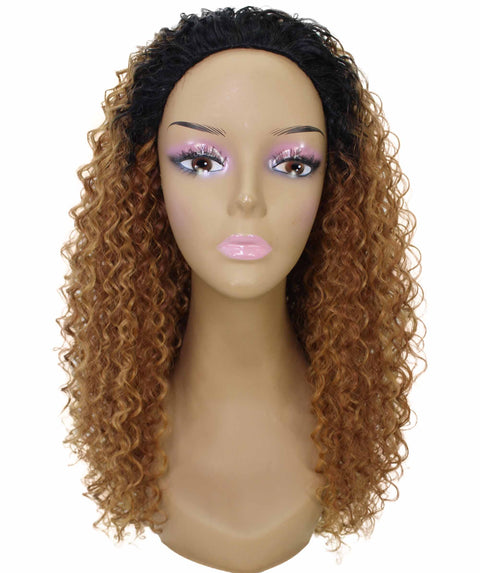 Isadora Honey Alburn Flowing Curl Half Wig