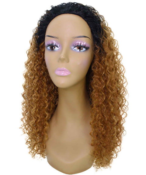 Isadora Honey Alburn Flowing Curl Half Wig