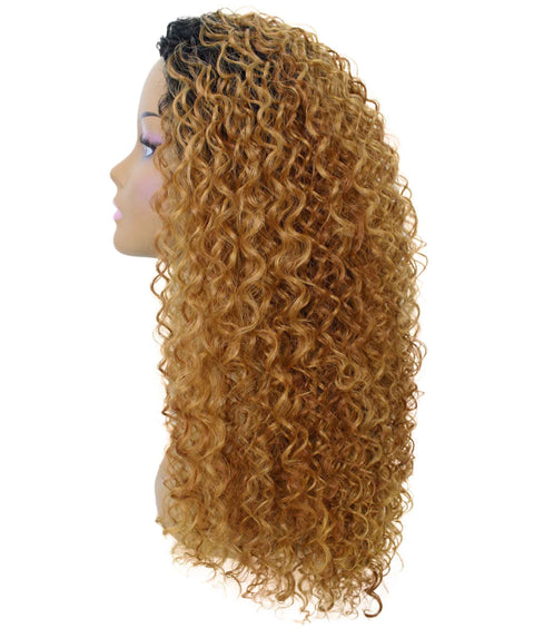 Isadora Honey Alburn Flowing Curl Half Wig