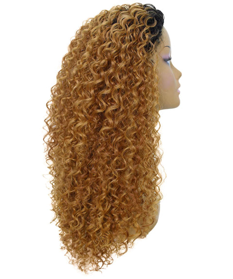 Isadora Honey Alburn Flowing Curl Half Wig