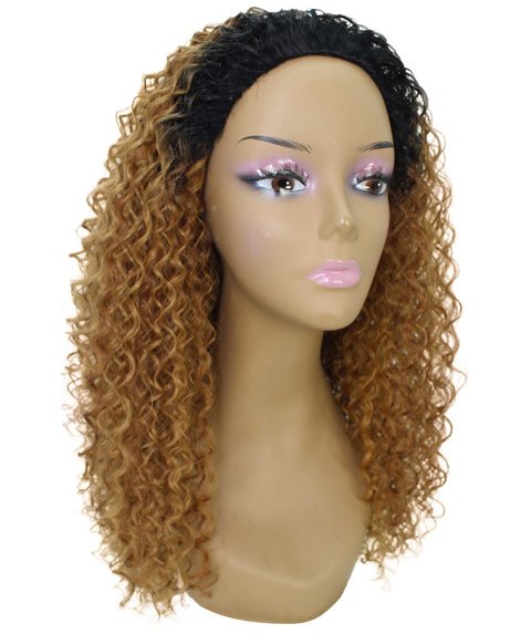 Isadora Honey Alburn Flowing Curl Half Wig