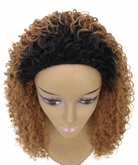 Isadora Honey Alburn Flowing Curl Half Wig