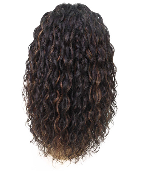 Sakina Black with Caramel Curly Lace Wig
