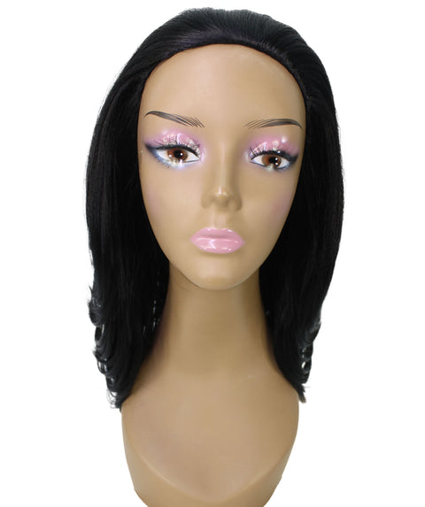 Leal Black Short Celebrity Style Half Wig