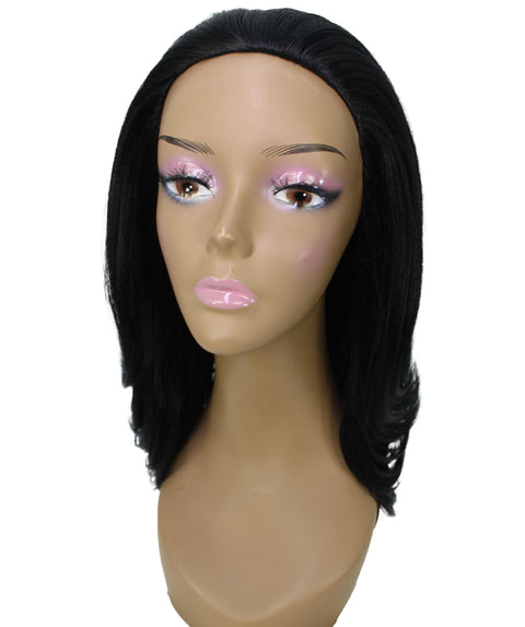 Leal Black Short Celebrity Style Half Wig