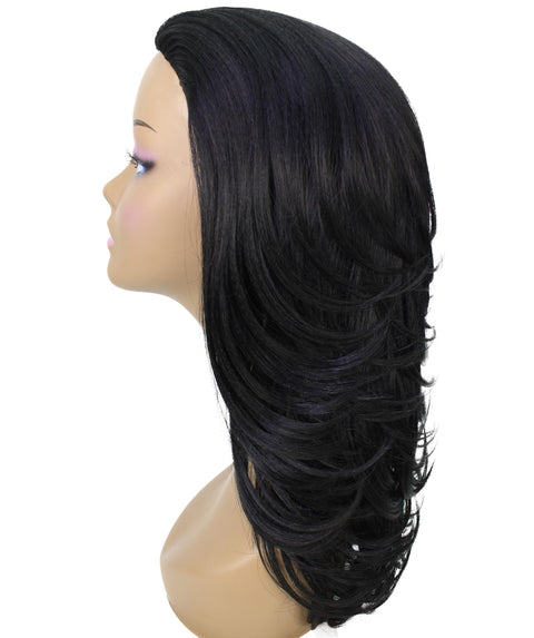 Leal Black Short Celebrity Style Half Wig
