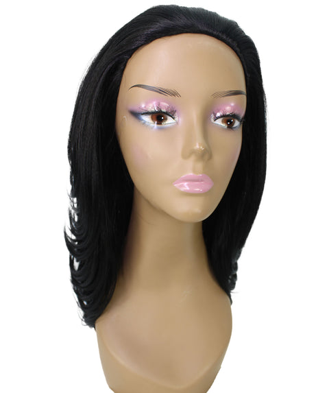 Leal Black Short Celebrity Style Half Wig