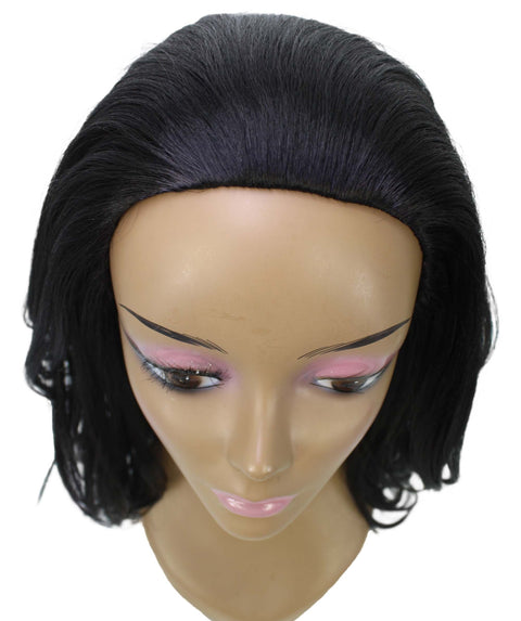 Leal Natural Black Short Celebrity Style Half Wig