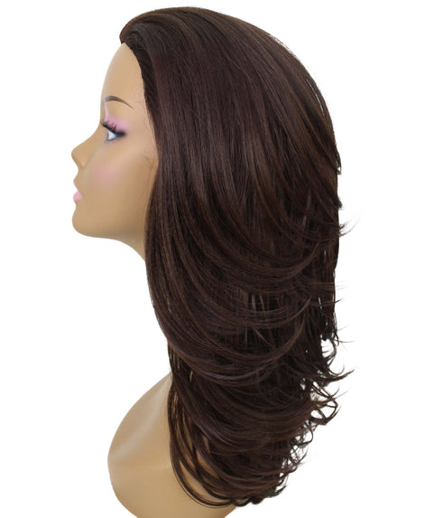 Leal Medium Brown Short Celebrity Style Half Wig