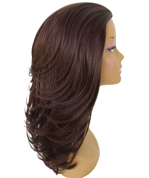 Leal Medium Brown Short Celebrity Style Half Wig