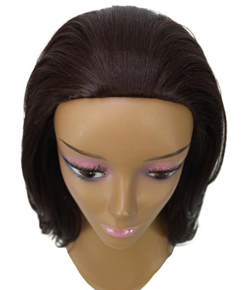 Leal Medium Brown Short Celebrity Style Half Wig