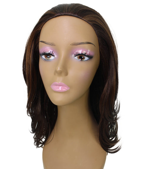 Leal Brown with Caramel Short Celebrity Style Half Wig