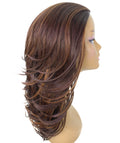 Leal Brown with Caramel Short Celebrity Style Half Wig