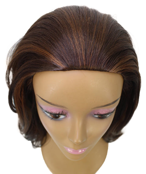 Leal Brown with Caramel Short Celebrity Style Half Wig