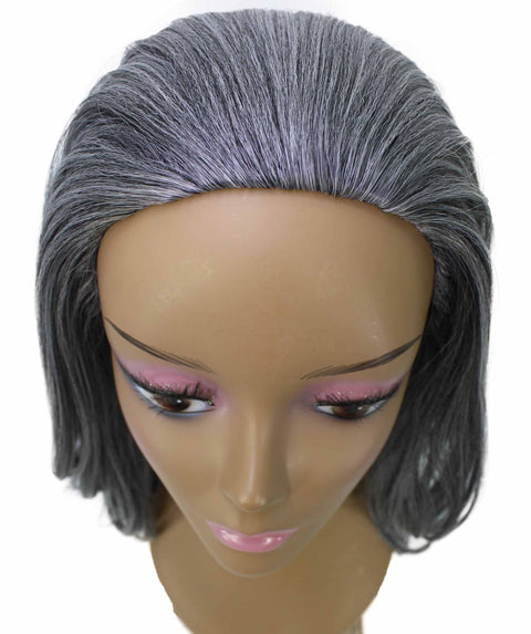 Leal Ash Gray Short Celebrity Style Half Wig