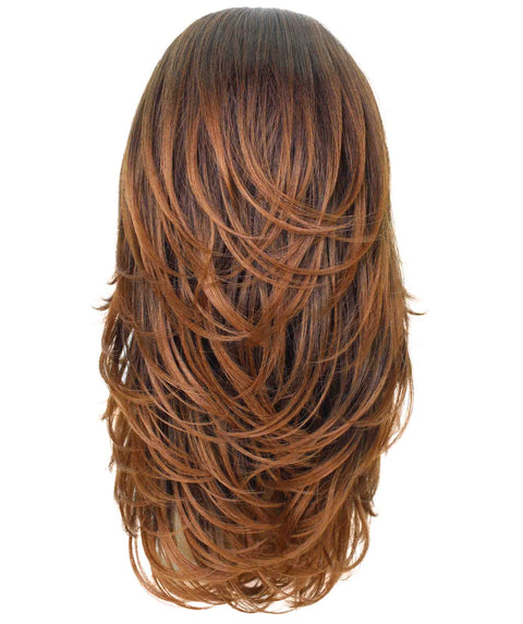 Leal Dark Auburn Brown Blend Short Celebrity Style Half Wig