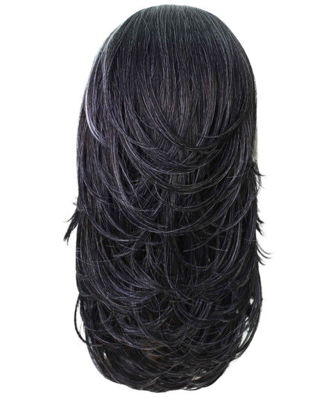 Leal Dark Charcoal Gray Short Celebrity Style Half Wig