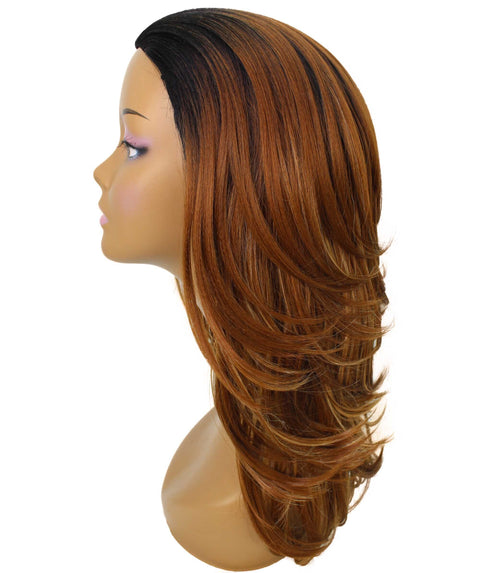 Leal Black Blend Short Celebrity Style Half Wig