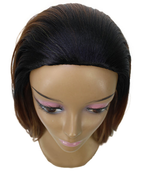 Leal Black Blend Short Celebrity Style Half Wig