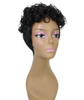 Sydney Natural Black Short Tousled Curly Hair Wig