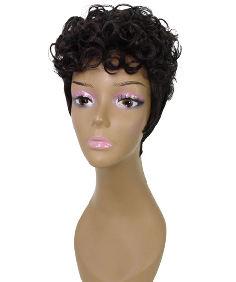 Sydney Dark Brown Short Tousled Curly Hair Wig