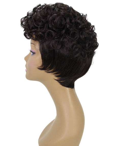 Sydney Dark Brown Short Tousled Curly Hair Wig