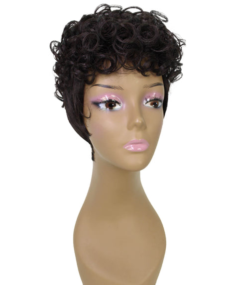 Sydney Dark Brown Short Tousled Curly Hair Wig