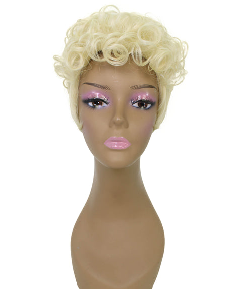 Sydney Light Blonde Short Tousled Curly Hair Wig