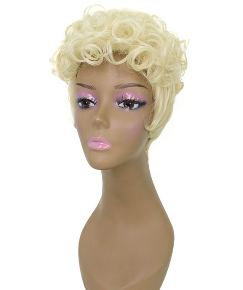 Sydney Light Blonde Short Tousled Curly Hair Wig