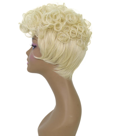 Sydney Light Blonde Short Tousled Curly Hair Wig