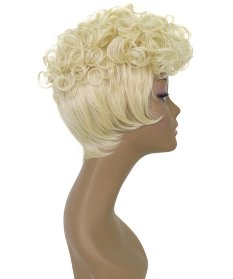 Sydney Light Blonde Short Tousled Curly Hair Wig