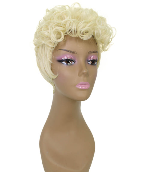 Sydney Light Blonde Short Tousled Curly Hair Wig