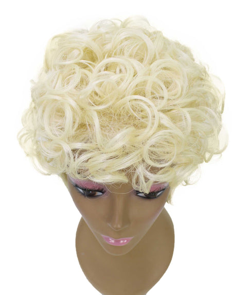 Sydney Light Blonde Short Tousled Curly Hair Wig