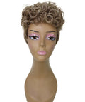 Sydney Brown and Blonde Short Tousled Curly Hair Wig