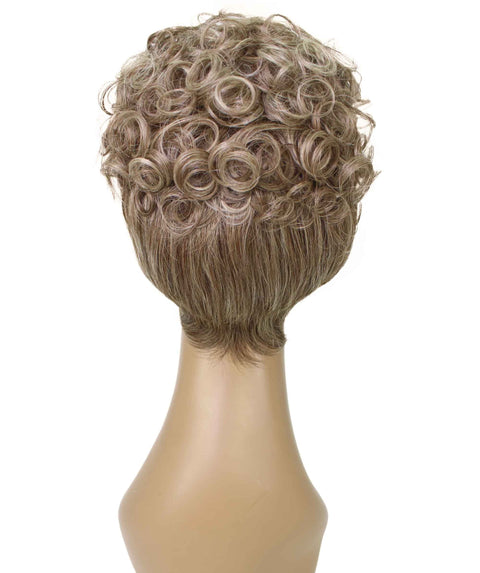 Sydney Brown and Blonde Short Tousled Curly Hair Wig