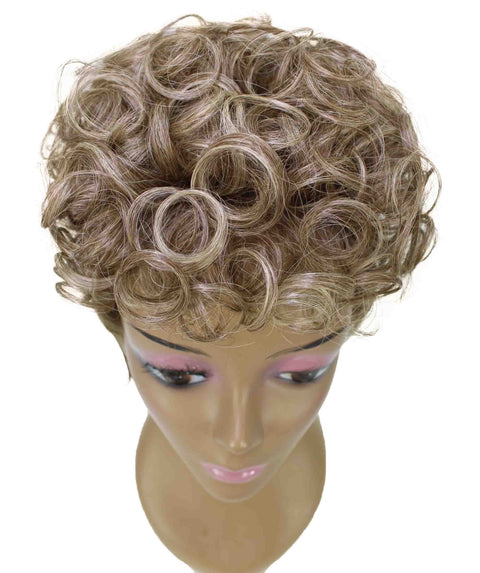 Sydney Brown and Blonde Short Tousled Curly Hair Wig
