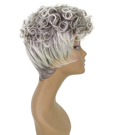 Sydney Gray with Light Blonde Short Tousled Curly Hair Wig