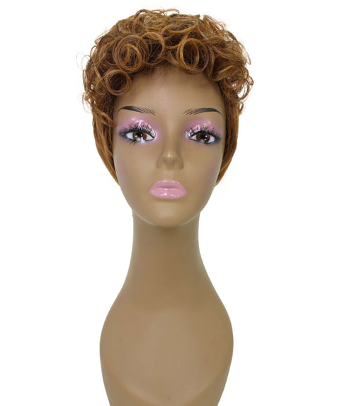 Sydney Copper Short Tousled Curly Hair Wig